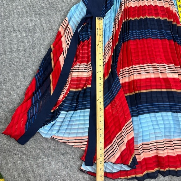 Gracia Dress Sz S Pleated Colorblock Maxi NWT - Picture 14 of 17